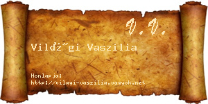 Világi Vaszilia névjegykártya
